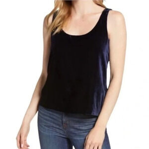J.Crew Blue Velvet Sleeveless Work Casual Shirt Size 0p